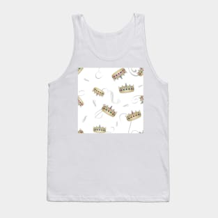 Fancy Jeweled Golden Crowns Tank Top